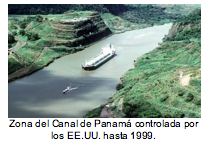 Zona del Canal de Panam controlada por los EE.UU. hasta 1999. 