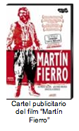 Cartel publicitario del film Martn Fierro  