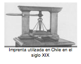 Imprenta utilizada en Chile en el siglo XIX 