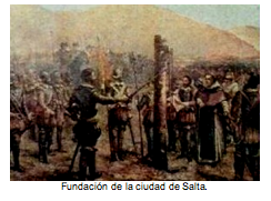 Fundacin de la ciudad de Salta. 