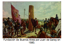 Fundacin de Buenos Aires por Juan de Garay en 1580. 