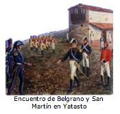 Text Box:   Encuentro de Belgrano y San Martï¿½n en Yatasto 