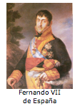 Text Box:   Fernando VII  de Espaï¿½a 