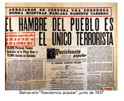 Semanario “Resistencia popular”, junio de 1957 