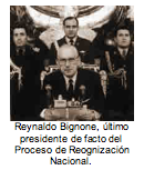 Reynaldo Bignone, ltimo presidente de facto del Proceso de Reognizacin Nacional. 