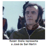 Text Box:   Rubn Stella representa a Jos de San Martn 