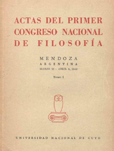 Actas del Primer Congreso Nacional de Filosofía